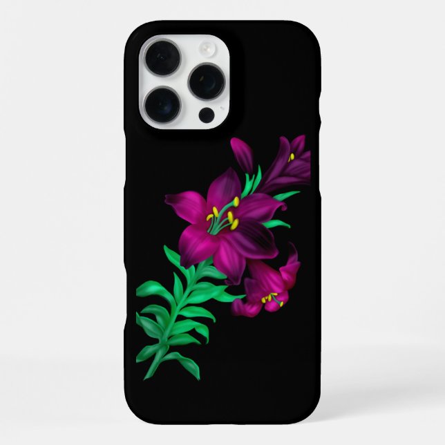 Purple Lilies  iPhone Case (Back)