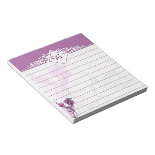 Purple lilies notepad