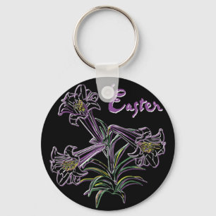 Purple Lily - Key Ring