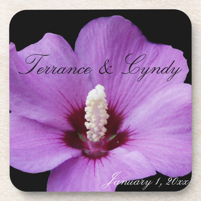 Purple Lily Up Close Coaster (Front)