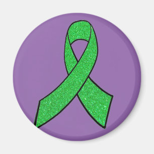 Purple & Lime Green Lyme Disease Awareness Magnet