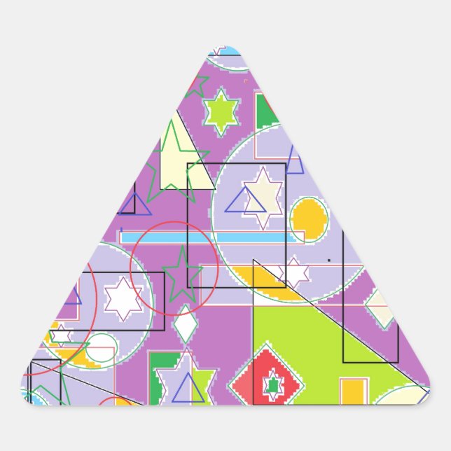 Purple Line Triangle Sticker (Front)