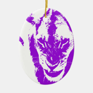 Purple Lion King Ceramic Tree Decoration