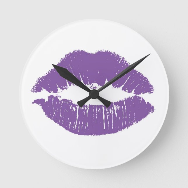 Purple Lips Clock (Front)