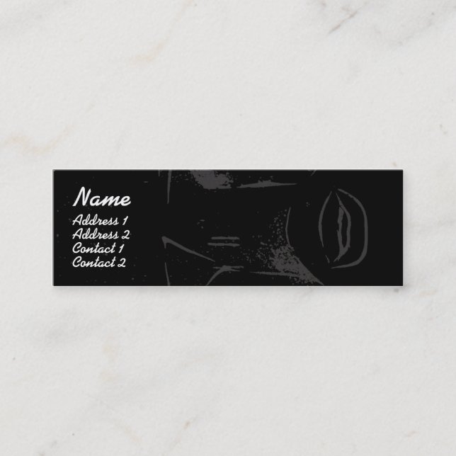 Purple Lips - Skinny Mini Business Card (Front)