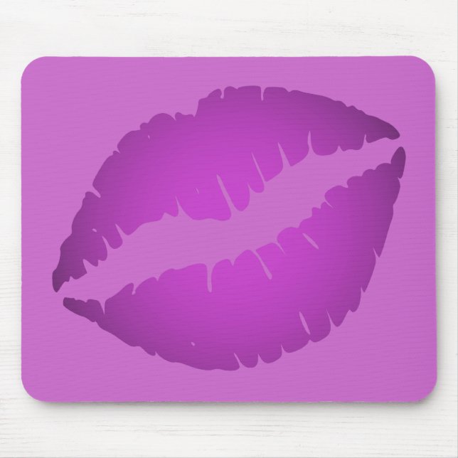 Purple Lipstick Mouse Pad (Front)