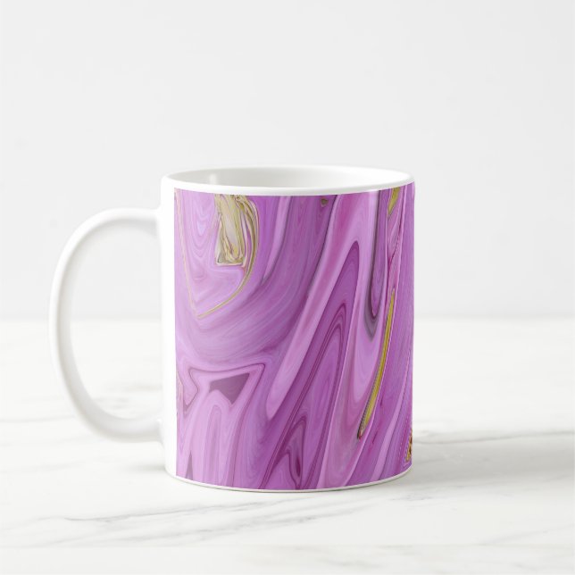Purple liquid design      coffee mug (Left)
