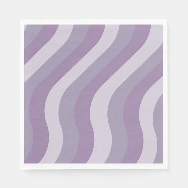 Purple Liquid Swirl Flow Groovy Stripe Y2K Pattern Napkin (Front)