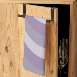 Purple Liquid Swirl Flow Groovy Stripe Y2K Pattern Tea Towel