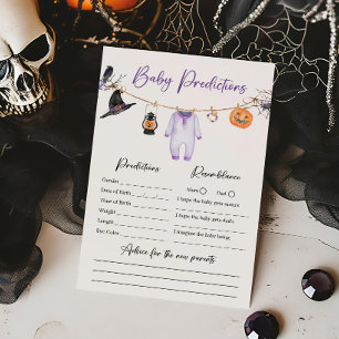Purple Little Boo Halloween Baby Predictions Game