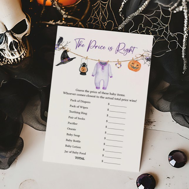 Purple Little Boo The Price is Right Game (Halloween Baby Clothes Baby Shower The Price is Right Game)