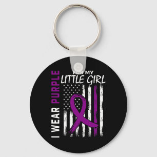 Purple Little Girl Daughter Epilepsy Awareness Ame Key Ring