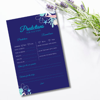 Purple little pearl baby shower Predictions Game