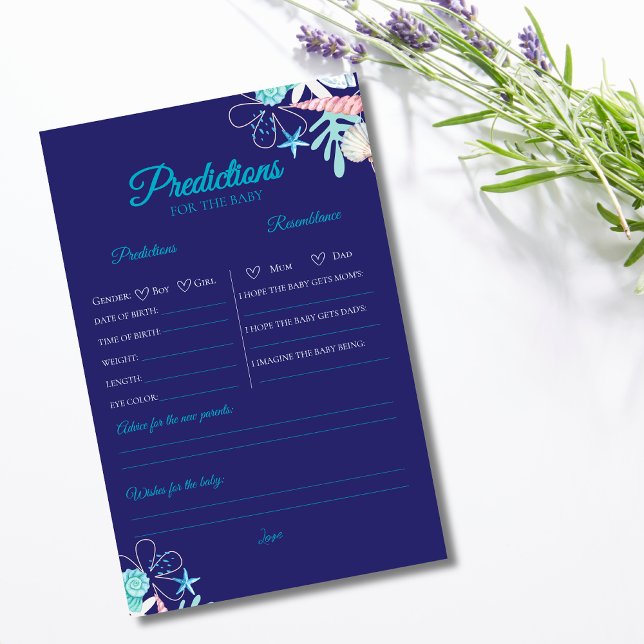 Purple little pearl baby shower Predictions Game (Creator Uploaded)