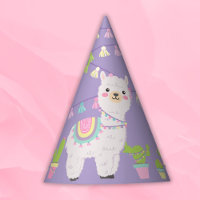 PURPLE LLAMA FUN Party Hat