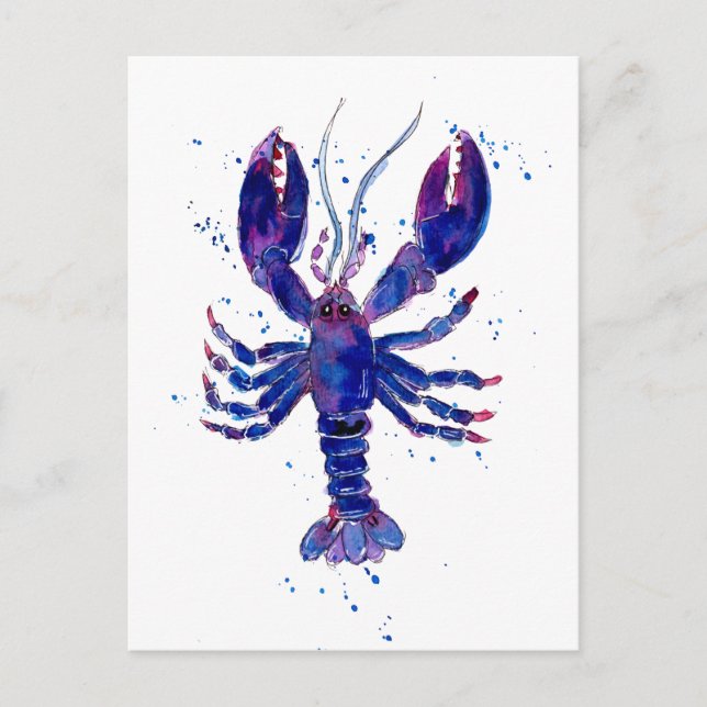 Purple Lobster Postcard (Front)