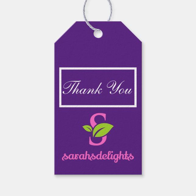 Purple logo  gift tags (Front)