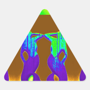 purple lookout mermaids triangle sticker