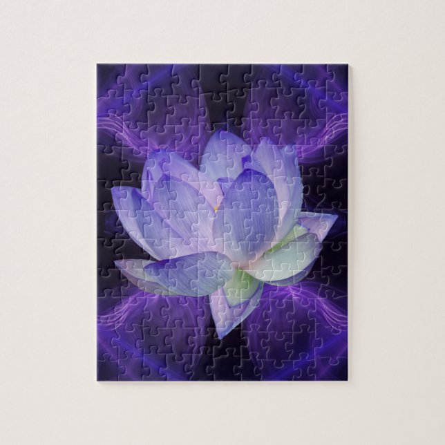 Purple Lotus and sacred geometry Jigsaw Puzzle (Vertical)