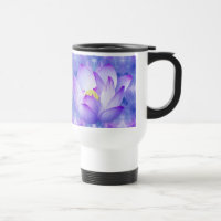 Purple lotus flower and fractal crystals