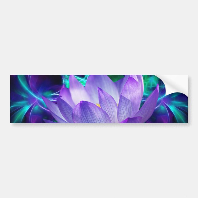 Purple lotus flower and its meaning bumper sticker (Front)