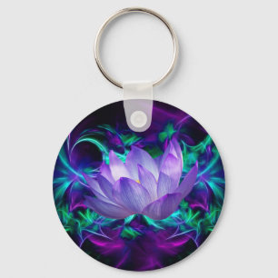 Purple lotus flower and its meaning key ring