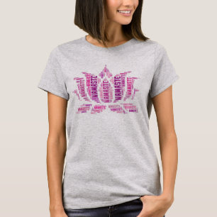 Purple Lotus Flower Namaste Yoga T-Shirt