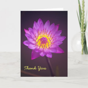 Purple Lotus Flower Thank You Card