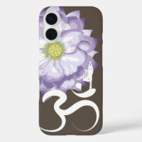 Purple Lotus Flower Yoga & Om/Aum Zen Calligraphy