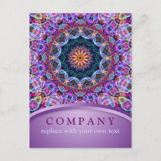 Purple Lotus Holistic Mandala Postcard