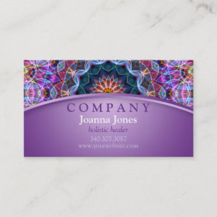 Purple Lotus Mandala Purple Business Card
