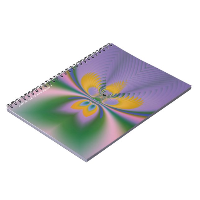 Purple Lotus Spiral Notebook (Left Side)