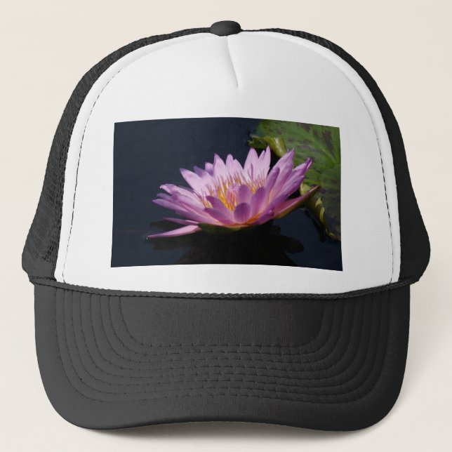 Purple Lotus Waterlily Trucker Hat (Front)