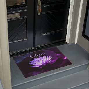 Purple Lotus Welcome Mat