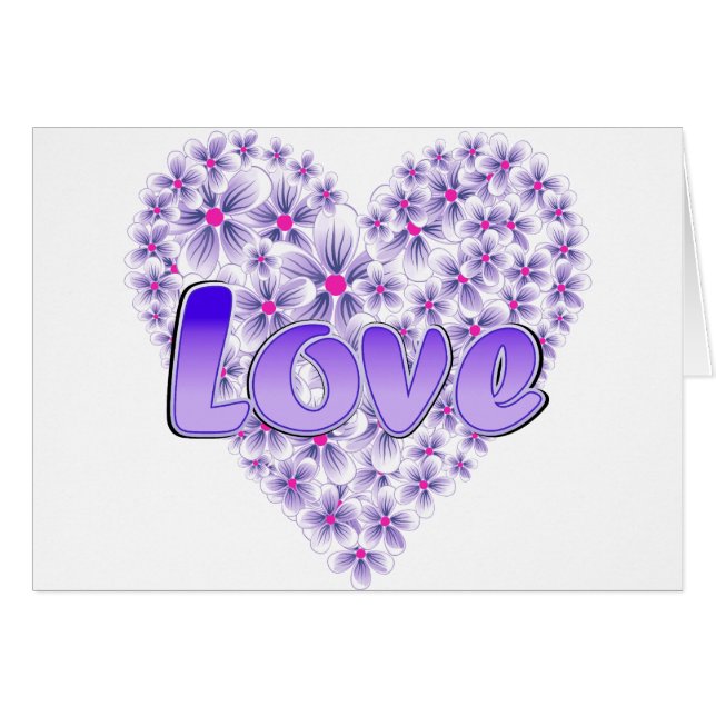 Purple Love and Daisies (Front Horizontal)