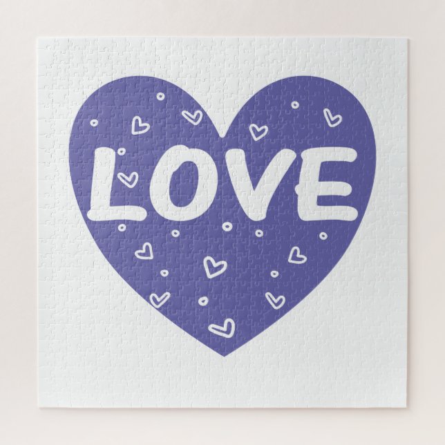 Purple love heart jigsaw puzzle (Vertical)