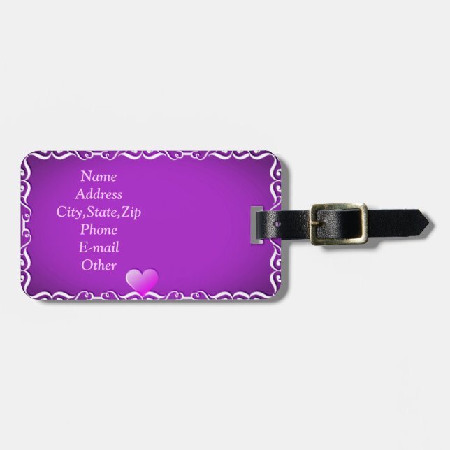 Purple Love_Luggage Tag (Front Horizontal)