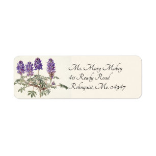 Purple Lupine Address Label