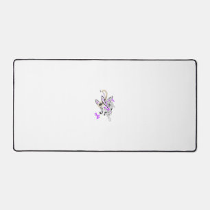 Purple-Magenta, Reddish Orange, Tealish Blue Girly Desk Mat