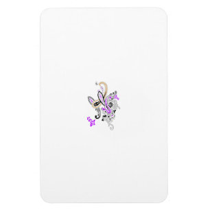 Purple-Magenta, Reddish Orange, Tealish Blue Girly Magnet