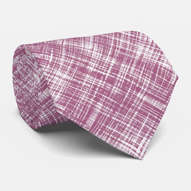 Purple Magenta Stylish Abstract Patter Tie (Rolled)