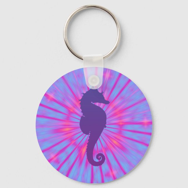 Purple Magic Sea Horse Key Ring (Front)