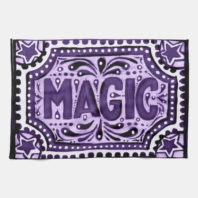 Purple Magic Tea Towel (Horizontal)