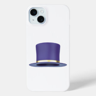 Purple magic top hat iPhone 15 mini case