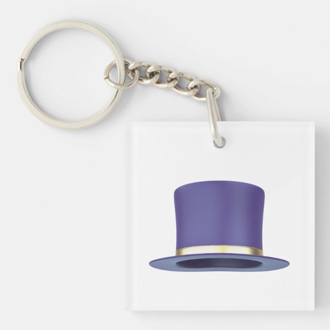 Purple magic top hat key ring (Front)