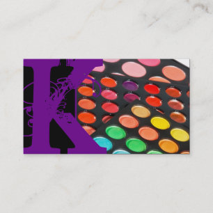 Purple Make Up Artist Palette Business Card