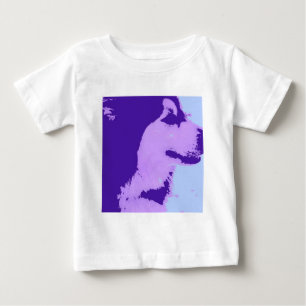 Purple Malamute Pop Art Baby T-Shirt