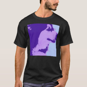 Purple Malamute Pop Art T-Shirt