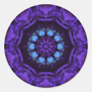Purple Mandala Classic Round Sticker