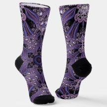 Purple Mandala Geometric Floral Psychedelic Trippy